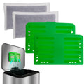 Shurex Trash Can Deodorizer Kit Stickon Activated Carbon Odor Eliminator For Large Trash Cans, Indoor Kitchen Compost Bins, Big