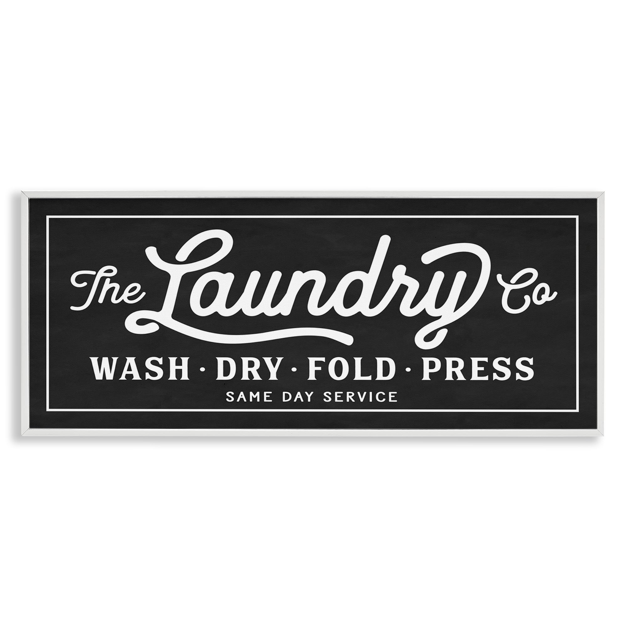 Stupell Industries Vintage Laundry Sign Cursive Typography
