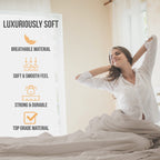 Abeero Home California King Sheet Sets - Luxury Hotel Bed Sheets - Soft Cooling Sheets With Elastic Corner Straps - Deep Pocket