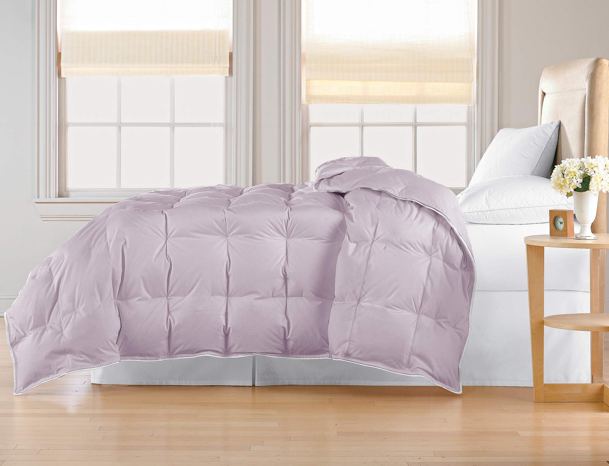 Blue Ridge Home Fashions, Inc. Microfiber White Goose FullQueen In Lilac Color Down/Down Down/Down Blend Comforter,