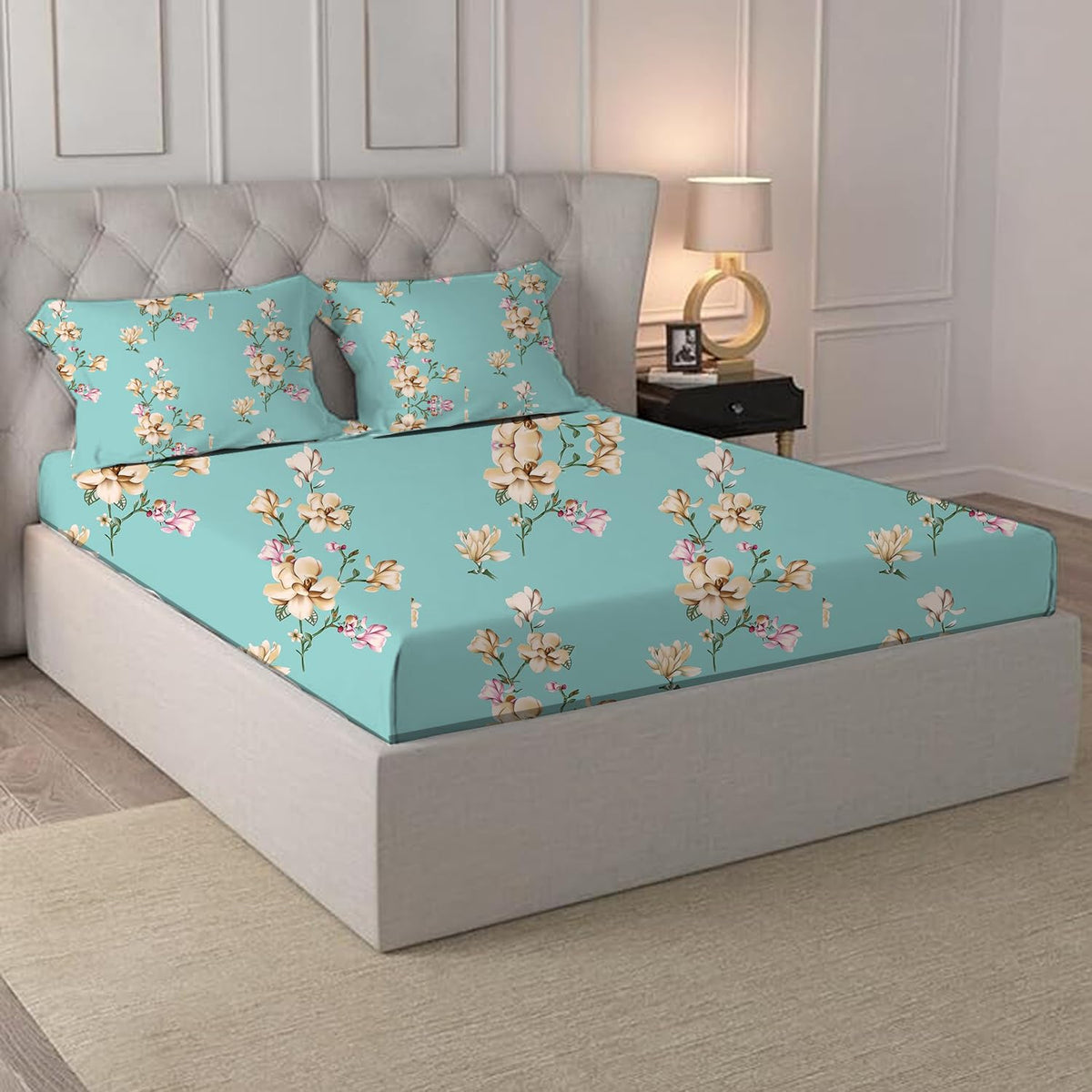 Elegant Weavers Bedsheet for Double Bed King Size | Double Bedsheet with Pillow Covers | Queen Size Bedsheet | Cotton Feel Bedsh
