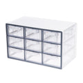 Litem Sysmax Up System Multibox 9 Drawers Cabinet With Lable Index Grey See Through Desk Organizer Storage Drawers With Adjustab
