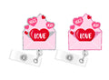 Valentine'S Day Love Badge Reels Retractable Funny Cute Valentines Badge Holder With Badge Reel Id Clip Name Tag Card Tag Card B