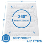 Olanly Full Quilted Fitted Mattress Pad - Cooling Soft Mattress Topper - Elastic Fitted Mattress Protector - Machine Washable Ma