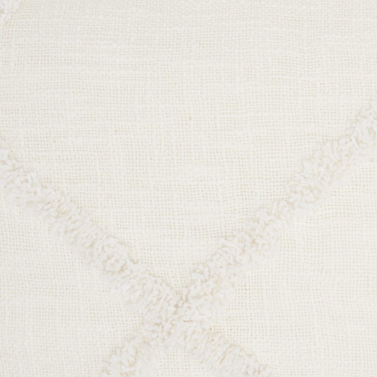 HomeRoots 100% Cotton Boho Chic White Textured Lines Throw Pillow