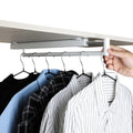 BaiNong pull out closet rod pull out pants rack for closet white 21-1/4 inch pull out rack clothes pull out valet rods for close