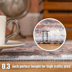 Coarir Runner Rug 2X6, Washable Hallway Kitchen Rugs, Soft Non-Slip Area Rug, Stain-Resistant Boho Vintage Carpet For Laundry Be