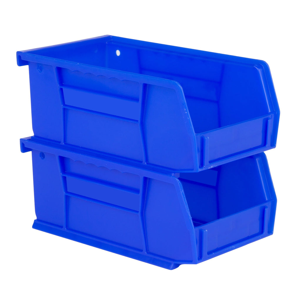 Hudson Exchange 7-1/2'' X 4'' X 3'' Plastic Stackable Storage Bin And Hanging Container (Blue)