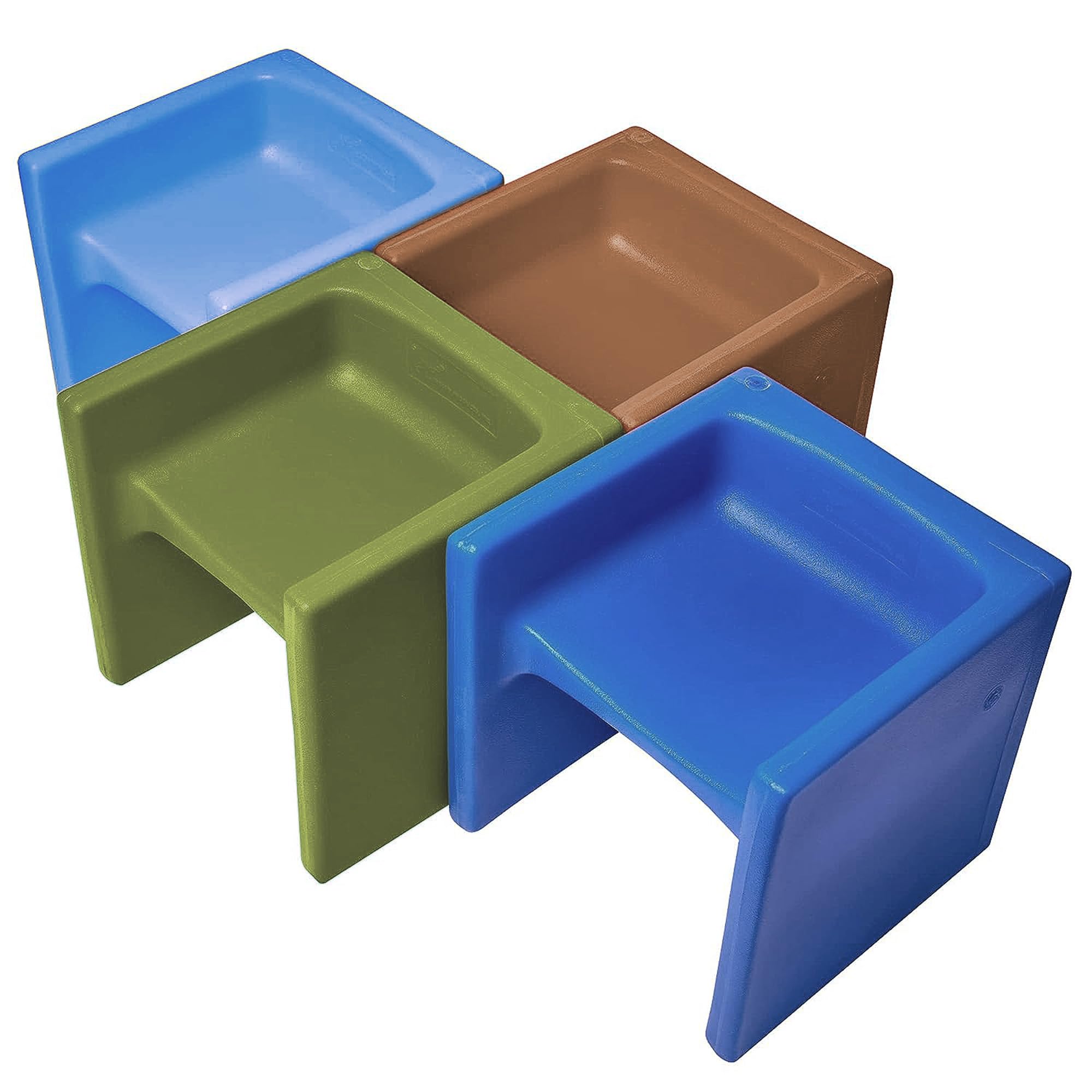Childrens Factory Cube Chairs, Set-4, Woodland CF910-047, Classroom Furniture, Kids Daycare and Preschool Flexible Seating, Tod