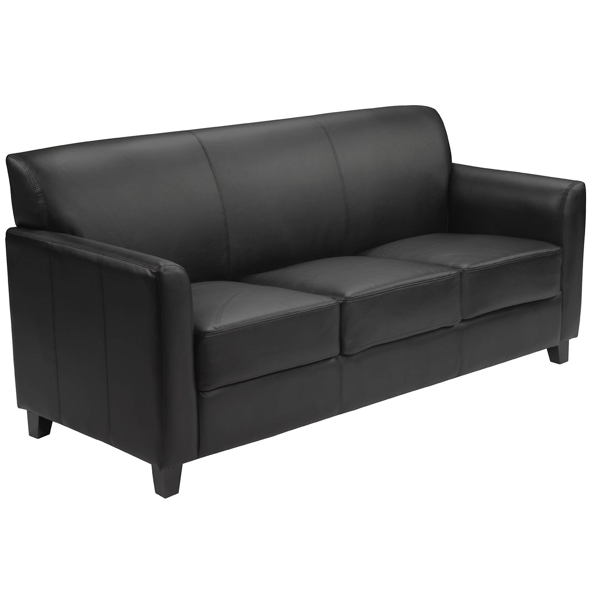 Flash Furniture HERCULES Diplomat Series Black LeatherSoft Sofa