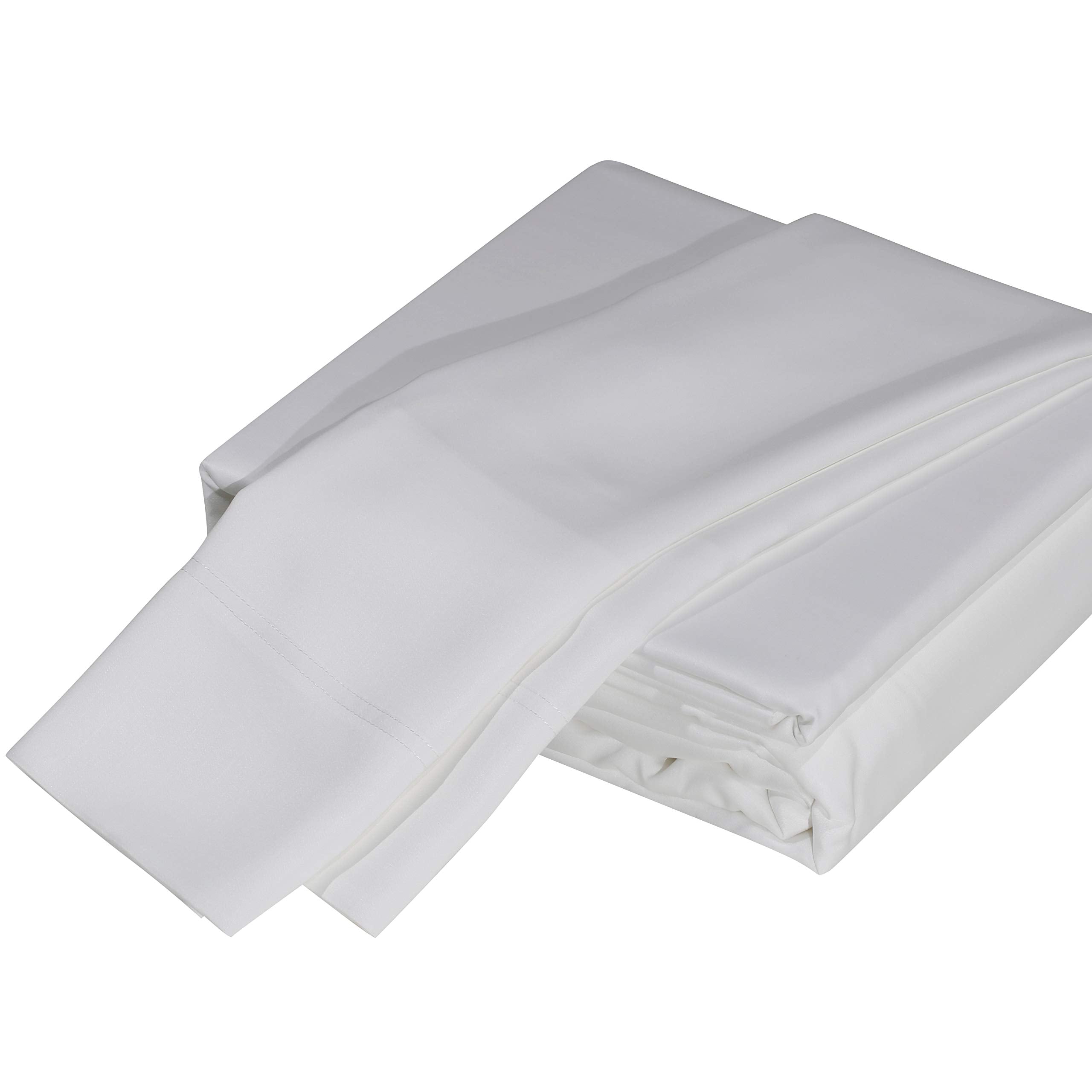 DTY Bedding Luxuriously Soft 100% Viscose Derived from Bamboo 4-Piece Sheet Set, Oeko-TEX Certified - King, White