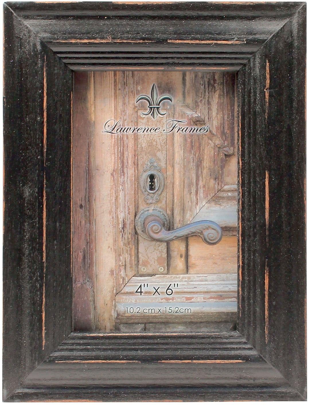 Lawrence Frames 4x6 Weathered Black Wood Picture Frame