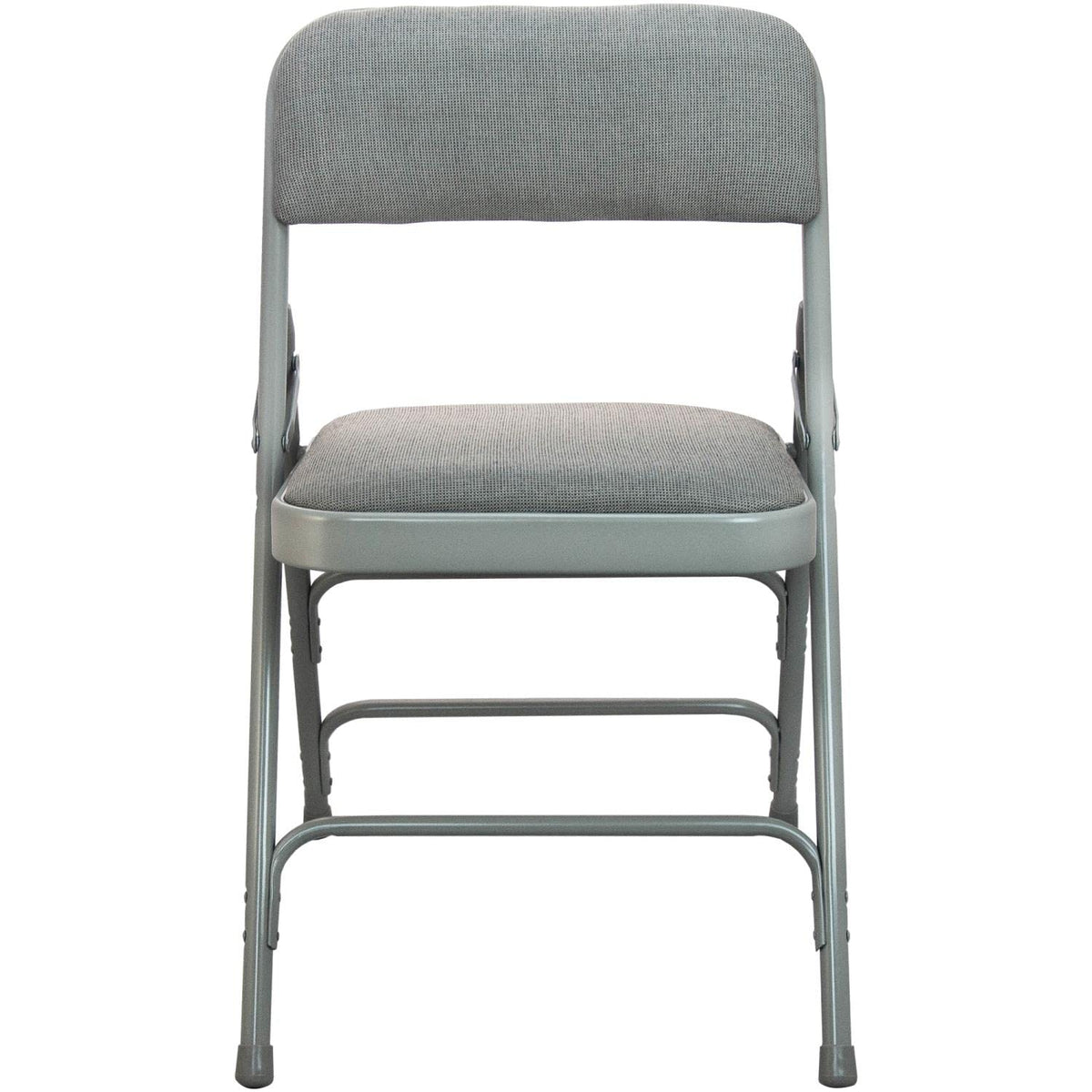 Flash Furniture Advantage Padded Folding Chair 1 Seat, Grey Fabric/Grey Metal