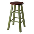 Winsome Wood Ivy Counter Stool, Rustic Green and Walnut, 24