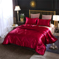 Ntbed Silky Satin Comforter Set Queen (90'X90') Luxury Soft Lightweight Sexy Microfiber Bedding Comforter With 2 Pillow Cases