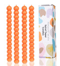 LPUSA Halloween Orange Spiral Taper Candles Twisted Candle Conical Stick Candles for Holiday Wedding Party Wax Unscented Dinner 