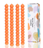 LPUSA Halloween Orange Spiral Taper Candles Twisted Candle Conical Stick Candles for Holiday Wedding Party Wax Unscented Dinner 