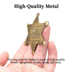 Forfine Ring Security Badge Metal Ring Bearer Gift Wedding Accessories For Party, Rehearsal, Kids, Boys, Wedding Souvenirs