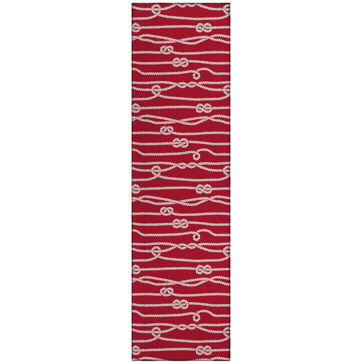 Harbor Ha7 Red Coastal Rug Runner 2' 3" X 7 ' 6"