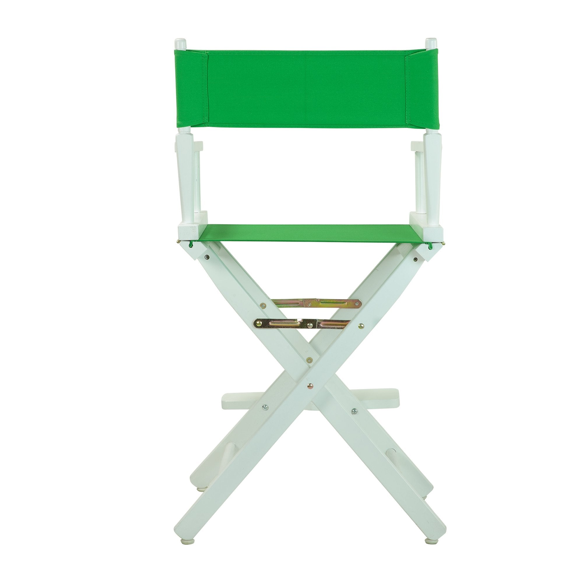 Casual Home Director'S Chair ,White Frame/Green Canvas,24" - Counter Height