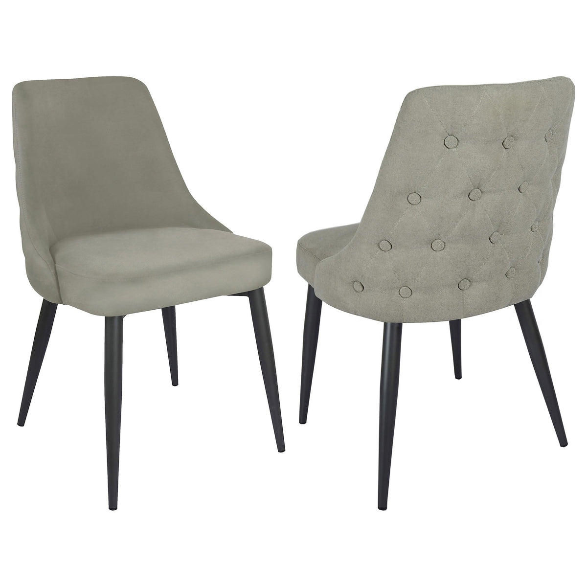 Coaster Cosmo Side Chair, Light Grey
