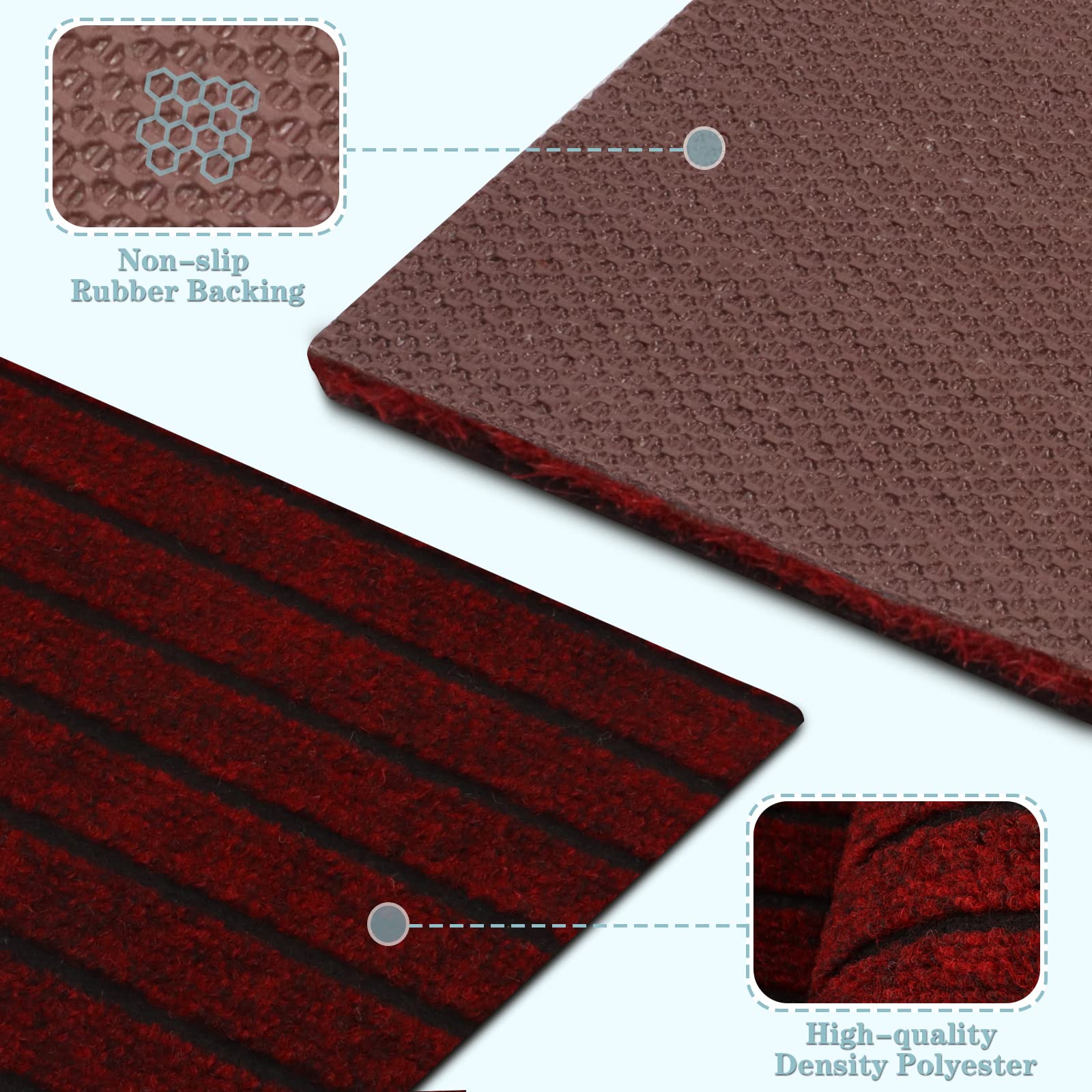 Runner Rug 3Ft X 57Ft, Ayoha 2'-82' Utility Carpet Runner For Entryway Hallway Aisles Balcony Garages, Area Rugs With Non-Slip R