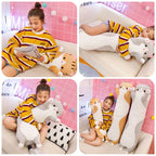 Shinuoer Cute Long Cat Body Pillow Cat Stuffed Animals Plushies Girls Boys Plush Pet Kawaii Stuff Plushie Funny Pillows Kids Plu