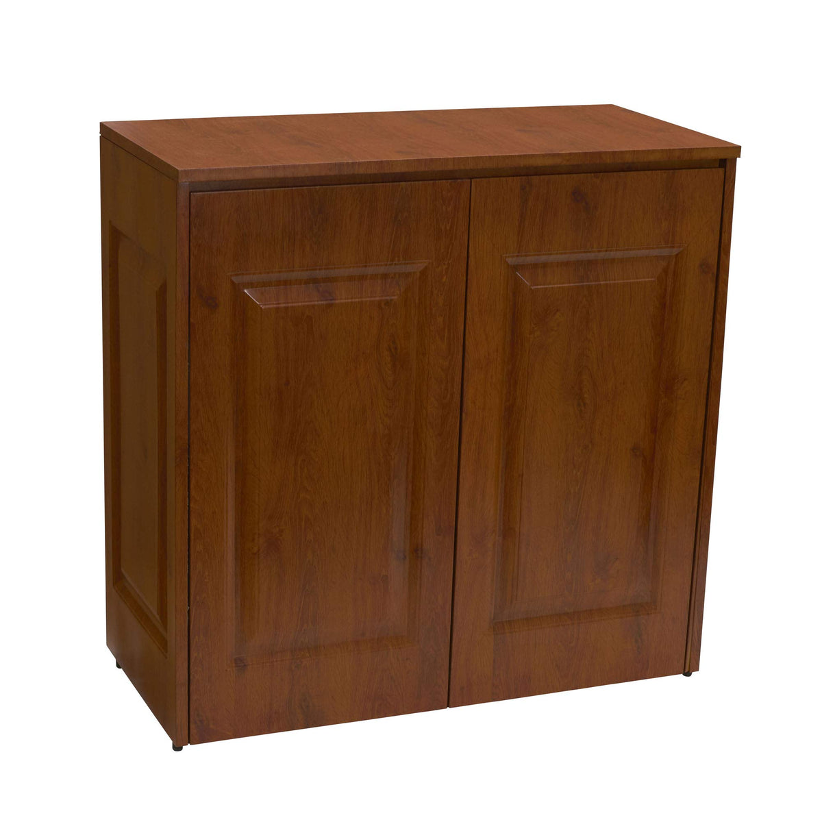 Household Essentials Steel Frame TiltOut Hamper Cabinet with Faux Wood Accents