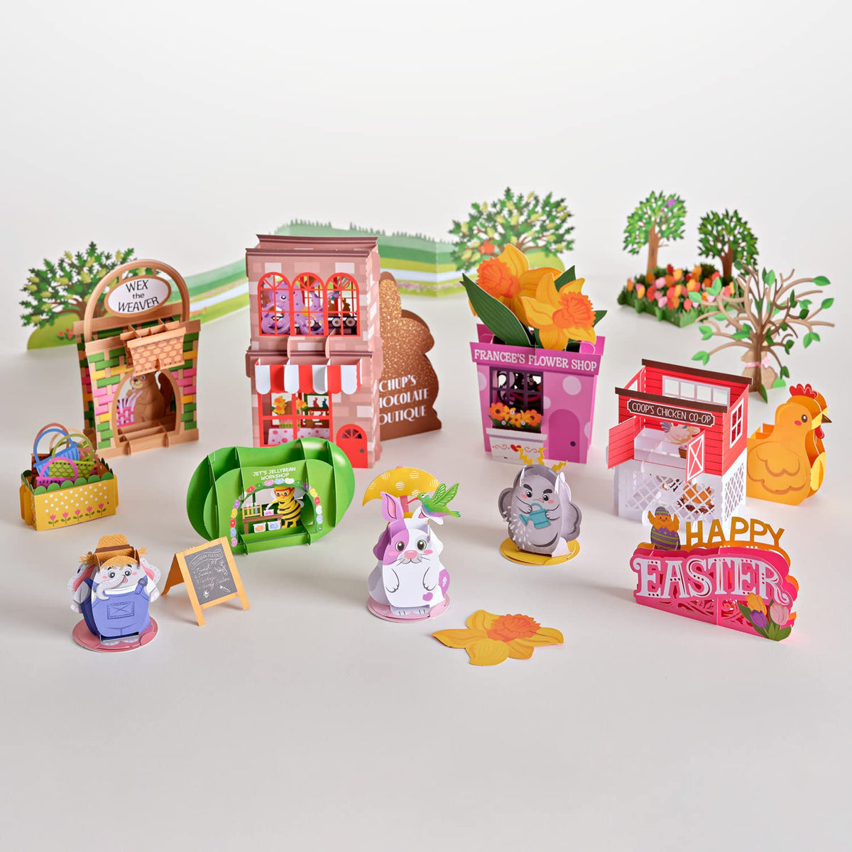 Lovepop Boppy And The Great Easter Egg Hunt Adventure Box - Easter Gift Basket Advent Calendar For Kids - 29 Mini Pop-Up Charact