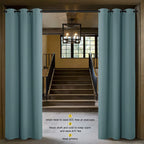 Nicetown Greyish Green Doorway Curtain Privacy, Door Cover Curtain, Sound Reducing Winter Insulated Thermal Room Darkening Blackout Curtains For Bedroom, 84 Inch Length (1 Panel, 5Ft Wide By 7Ft Long)