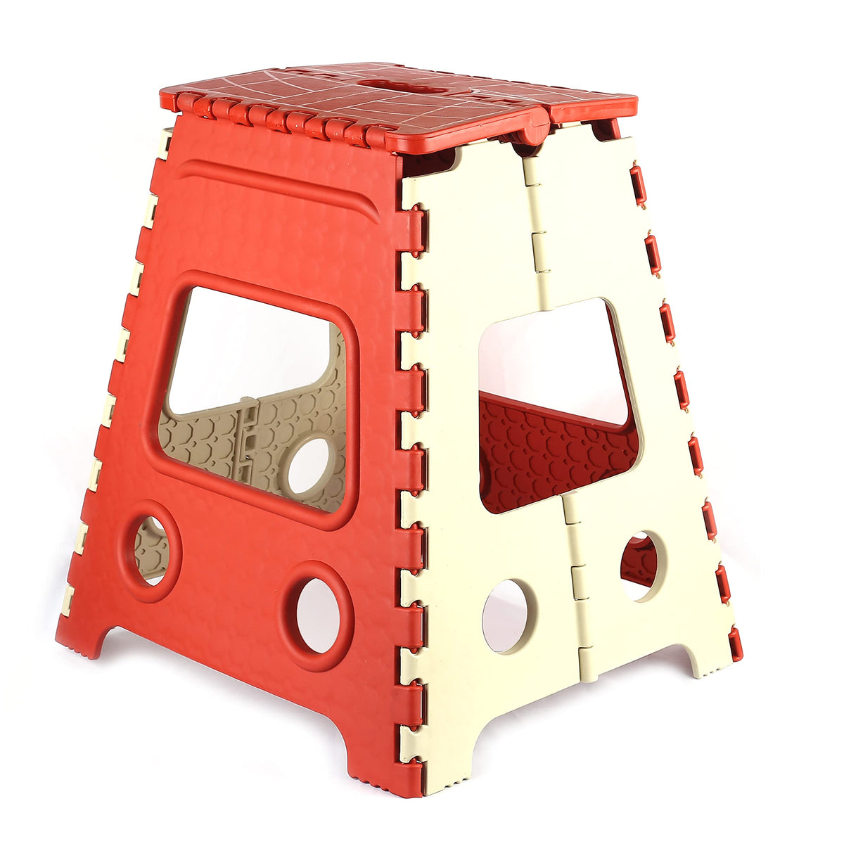 Nirva With Device Of Women Picture Foldable Stool, Folding Step Stool Plastic Kids Adults Multi Purpose Slip Resistant Top Step