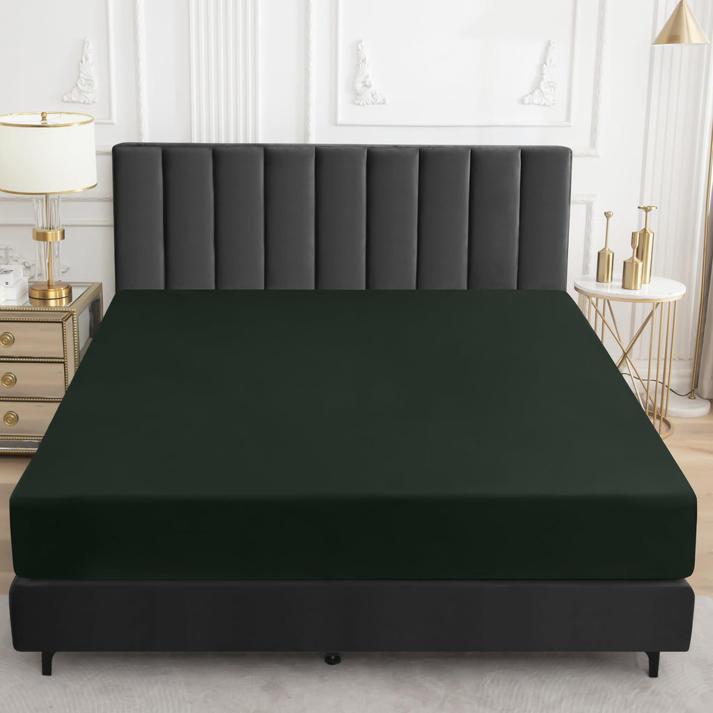 Sufdari Full Size Mattress Protector,Waterproof Mattress Protector,Fitted Sheet Style Mattress Cover With 18' Deep Pocket,Washable And Comfortable-Green,Full