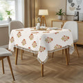 Urban Space 100% Cotton Table Cover For Square Dining Table, Printed Table Cloth For Dining/Center Table, For Upto 4.5 Ft X 4.5 