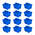 Storex Mini Classroom Caddy, Multipurpose Classroom Organizer With Handle, Blue, 12-Pack (01062U12C)