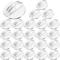 Yinkin 200 Pcs Card Stands Translucent Plastic Card Holders Game Card Stands Paper Miniature Bases Clear Paper Board Clips for T