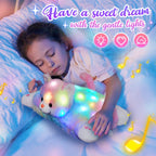 Glow Guards 16' Light Up Musical Rainbow Cat Stuffed Animal Glowing Colorful Cute Soft Kitty Plush Toy Pillow Sofa Decors Chris