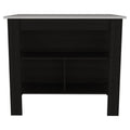 delos Depot E-Shop Kitchen Island, Kitchen Table 35" H, Four Legs, Three Open Storage Shelves