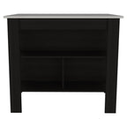 delos Depot E-Shop Kitchen Island, Kitchen Table 35" H, Four Legs, Three Open Storage Shelves