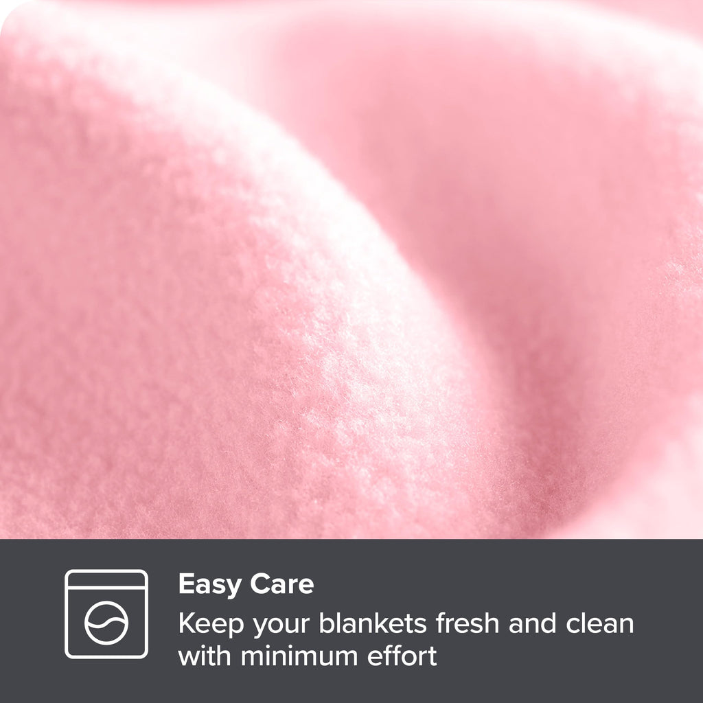 Bare Home Polar Fleece Blanket - King Blanket - Light Pink - Warm & Cozy - Premium Fleece Blanket - Blanket For Bed, Sofa, Campi