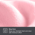 Bare Home Polar Fleece Blanket - King Blanket - Light Pink - Warm & Cozy - Premium Fleece Blanket - Blanket For Bed, Sofa, Campi