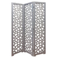 HomeRoots 67 x 1.5 x 50 Gray Wood Screen Room Divider