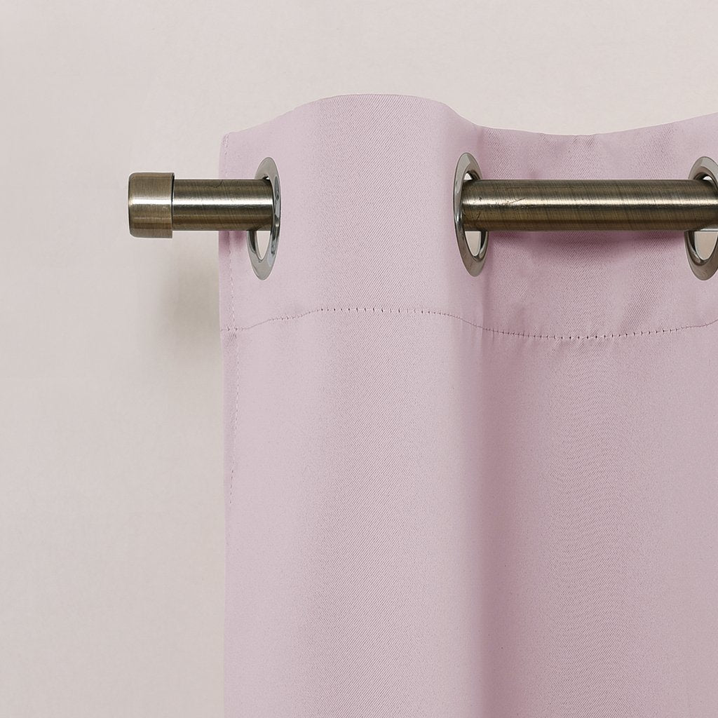 Nicetown Baby Pink Window Treatment Valance - Thermal Insulated Eyelet Top Cute Curtains For Girl'S Bedroom/Nursery (Lavender Pink, 2 Panels, 42W By 18L 1.2 Inches Header)