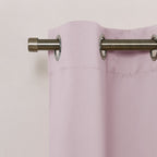 Nicetown Camper Rv Window Treatment Valance - Thermal Insulated Energy Smart Eyelet Top Curtains For Bedroom (Lavender Pink=Baby Pink, 2 Panels, 42W By 24L 1.2 Inches Header)