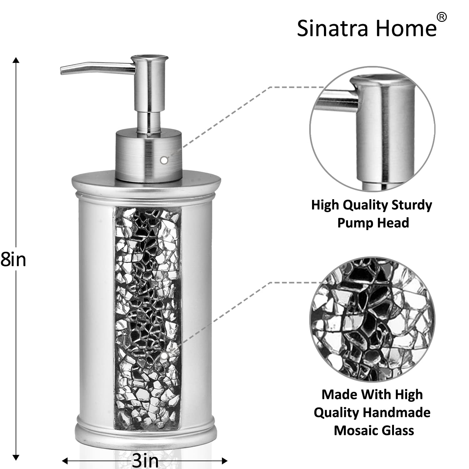 Popular Bath Silver Sinatra, Lotion Pump