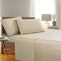 Elegant Comfort 4-Piece 1500 Thread Count Egyptian Quality Sheet Set - Wrinkle Resistant, Queen, Cream