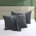 100% Egyptian Cotton Pillow Protectors Set Of 4, 600 Thread Count Standard Size Bed Pillow Cases With Zipper,Sateen Weave Coolin