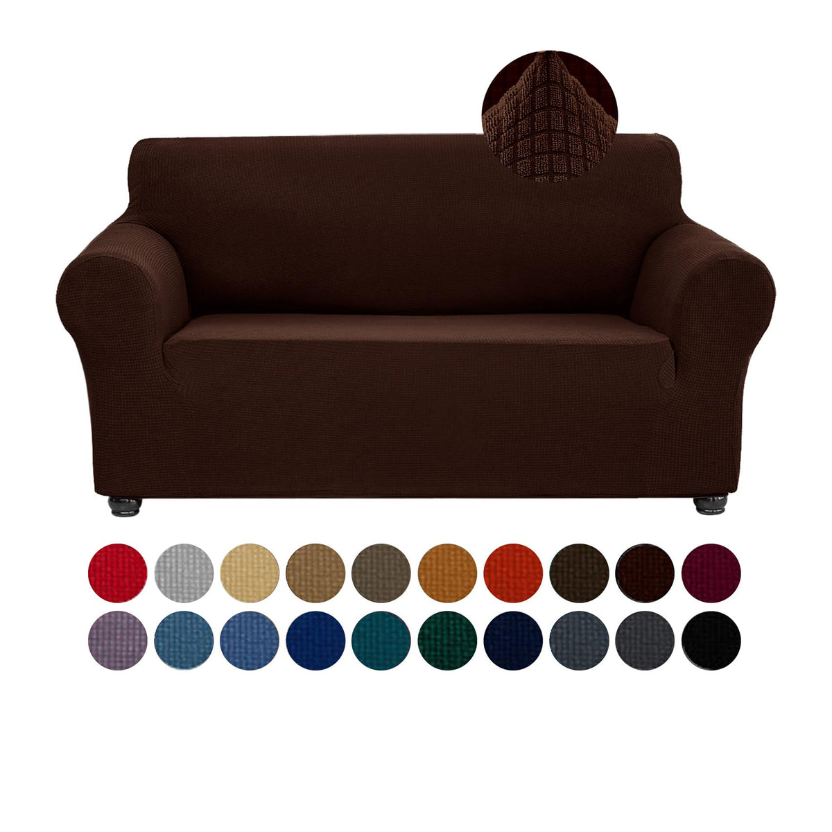 Joccun Stretch Loveseat Couch Cover Slipcover, 1-Piece Sofa Cover for 2 Cushion Couch Spandex Jacquard Washable Furniture Protec