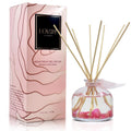 LOVSPA Moroccan Rose Scented Sticks Reed Diffuser Set - Soothing Floral Blend of Rose Essential Oils, 4.5 Ounces, Made in The US