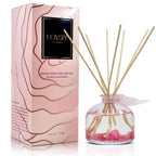 LOVSPA Moroccan Rose Scented Sticks Reed Diffuser Set - Soothing Floral Blend of Rose Essential Oils, 4.5 Ounces, Made in The US