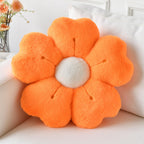 Ddliury Flower Pillow, Flower Shaped Pillow Decorative Throw Pillows For Bed Couch, Cute Daisy Pillow Dorm Decor Floor Seating Cushion (Orange, 19.6 Inches)